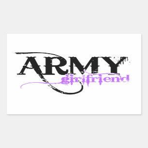 Sticker Rectangulaire Petite amie de l'armée violette