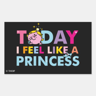 Sticker Rectangulaire Petite Mlle le princesse que je me sens comme