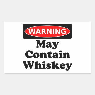 Sticker Rectangulaire Peut contenir un Whiskey