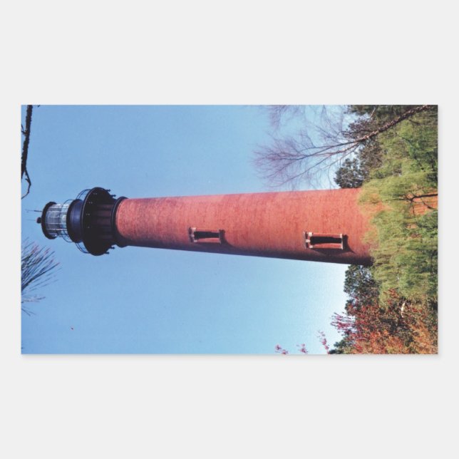 Sticker Rectangulaire Phare de Currituck (Devant)
