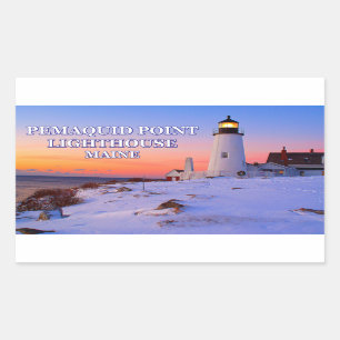 Sticker Rectangulaire Phare de Pemaquid Point, Maine