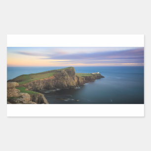 Sticker Rectangulaire Phare de point de Neist sur Skye au coucher du