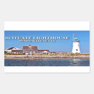 Sticker Rectangulaire Phare De Scituate, Massachusetts