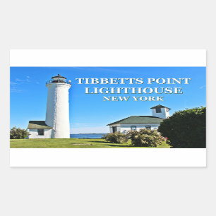 Sticker Rectangulaire Phare de Tibbetts Point, New York