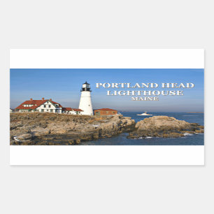 Sticker Rectangulaire Phare principal de Portland, Maine