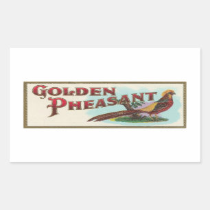 Sticker Rectangulaire Pheasant d'or
