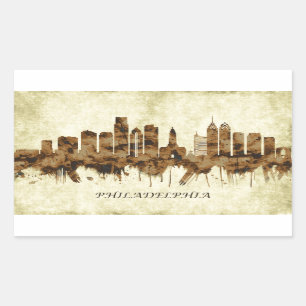 Sticker Rectangulaire Philadelphie Pennsylvanie