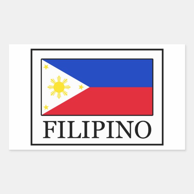 Sticker Rectangulaire Philippin (Devant)