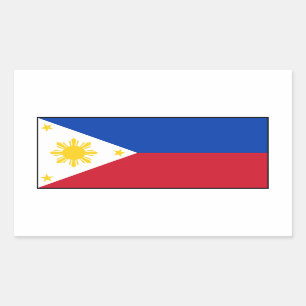 Sticker Rectangulaire Philippines - Drapeau philippin