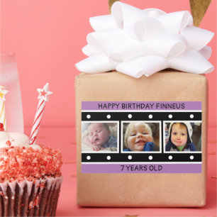Sticker Rectangulaire Photo personnalisée Filmstrip Anniversaire