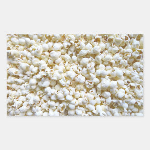 Sticker Rectangulaire Photographie de Popcorn Texture Décor lumineux