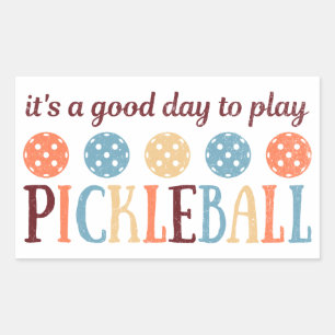 Sticker Rectangulaire Pickleball Dit Citation Drôle