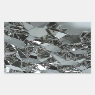 Sticker Rectangulaire Pièces brisées de verre
