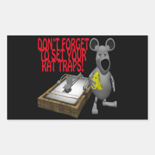 Sticker Rectangulaire Pièges à rats