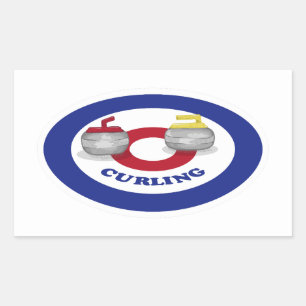 Sticker Rectangulaire Pierre de curling