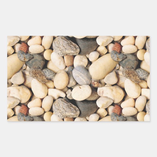 Sticker Rectangulaire Pierres vierges personnalisées Modèle tendance (Devant)