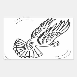Sticker Rectangulaire Pigeon à rouleaux en action