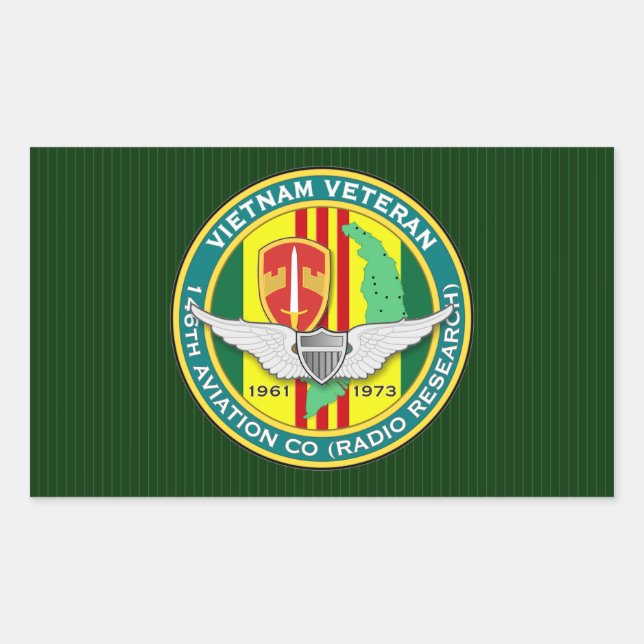 Sticker Rectangulaire Pilote ASA 146th Avn (RR) (Devant)