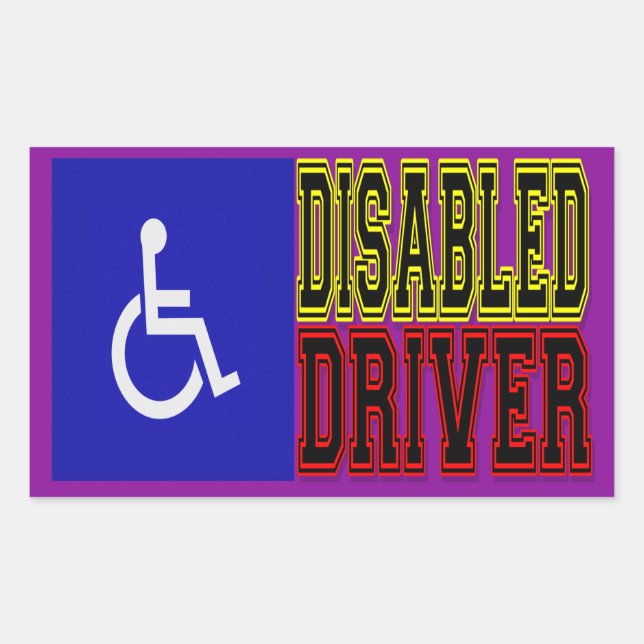 Sticker Rectangulaire Pilote désactivé (Devant)