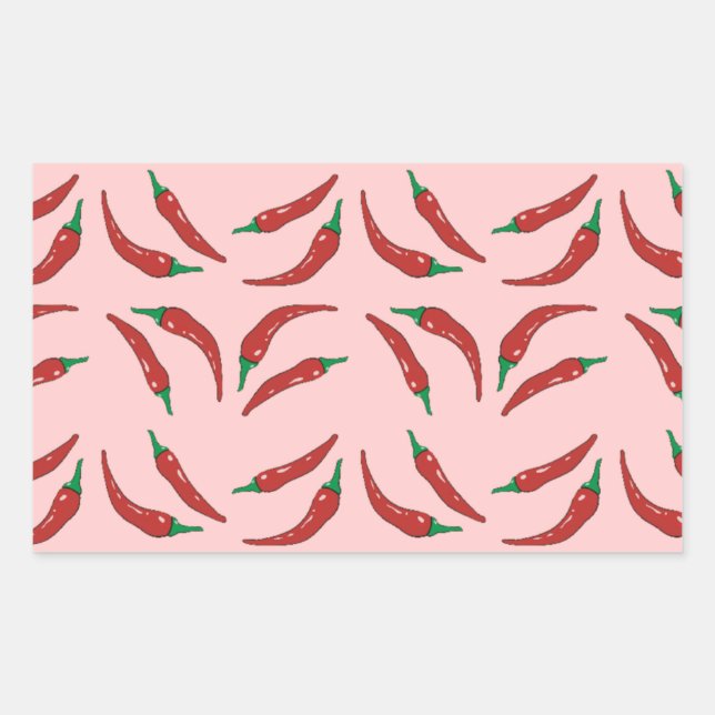 Sticker Rectangulaire piment, cuisine (Devant)
