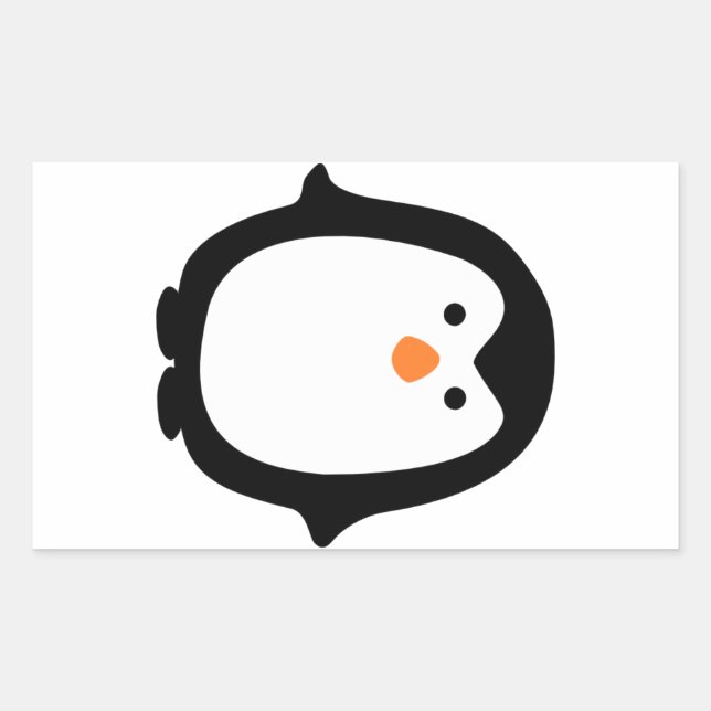 Sticker Rectangulaire Pingouin (Devant)