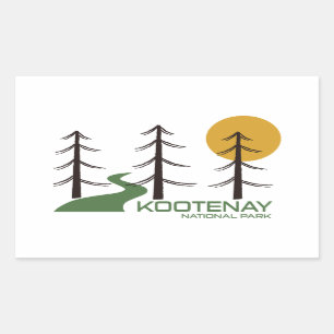 Sticker Rectangulaire Piste du parc national Kootenay