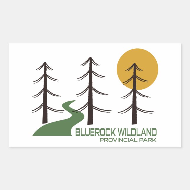 Sticker Rectangulaire Piste du parc provincial Bluerock Wildland (Devant)