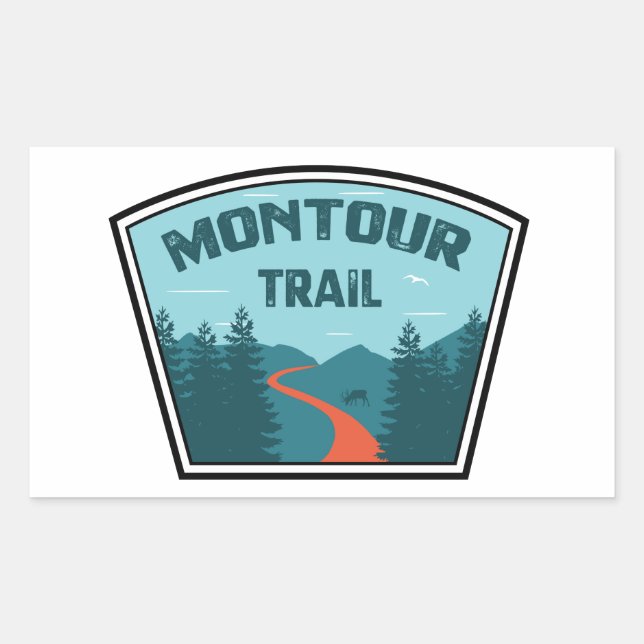 Sticker Rectangulaire Piste Montour (Devant)