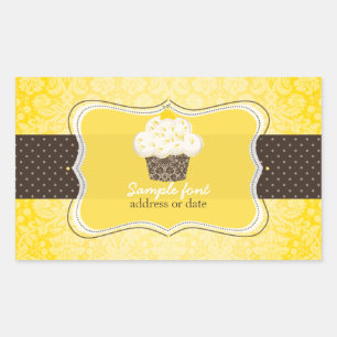 Sticker Rectangulaire PixDezines couleurs diy, gâteau au citron râpé