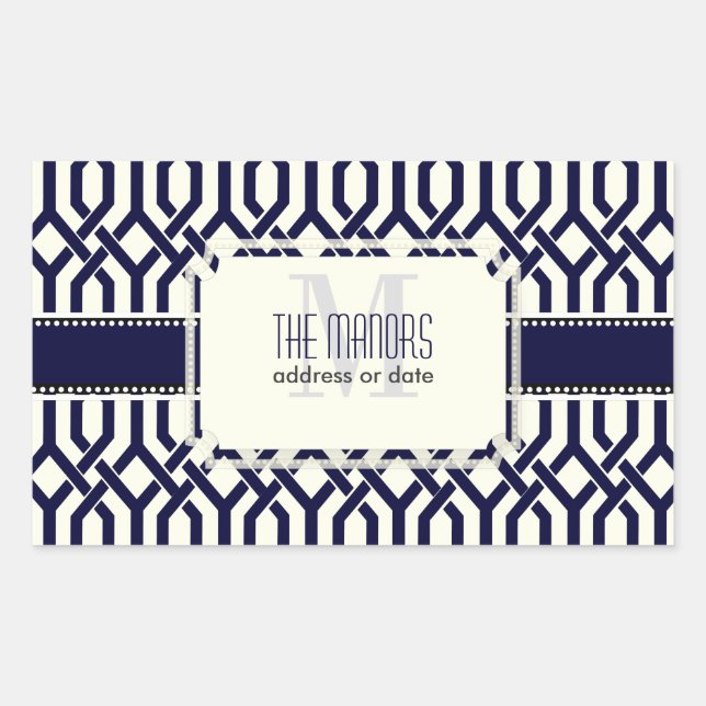Sticker Rectangulaire PixDezines trellis kew/couleurs do-it-yourself (Devant)