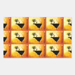 Sticker Rectangulaire Placer Le Plastique À Sa Place