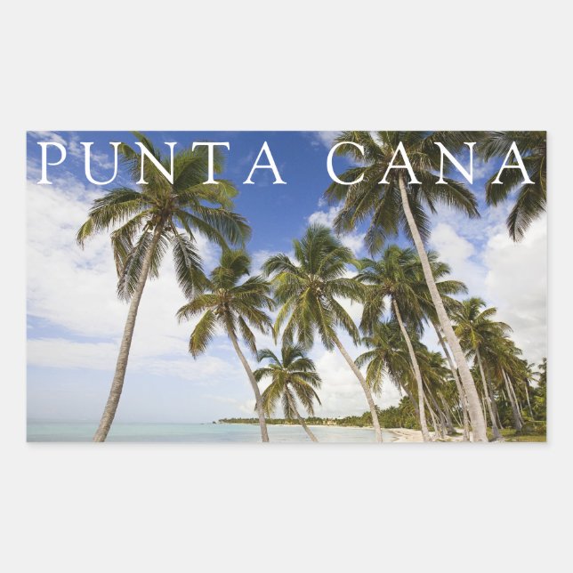 Sticker Rectangulaire Plage de Punta Cana | République dominicaine (Devant)