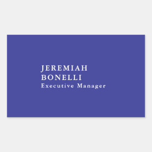 Sticker Rectangulaire Plaine moderne épurée bleu profond