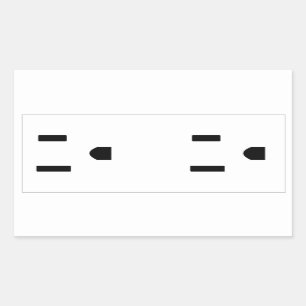 Sticker Rectangulaire Plaisanterie de farce Faux Socket