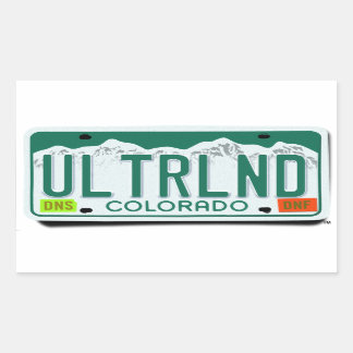 Sticker Rectangulaire Plaque de licence CO UltraLandia