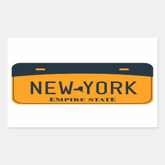 Sticker Rectangulaire Plaque de licence New York, The Empire State