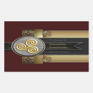 Sticker Rectangulaire Plaque décorative Triskele