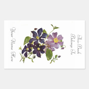 Sticker Rectangulaire Plaque florale