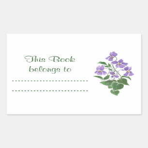 Sticker Rectangulaire Plaques adhésives pour violettes douces