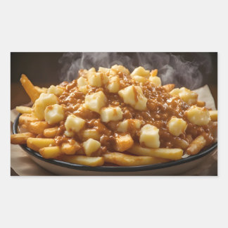 Sticker Rectangulaire Plate of Poutine