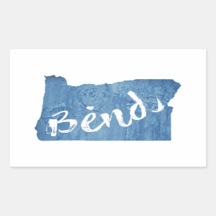 Sticker Rectangulaire Pli, grain de bois de l'Oregon