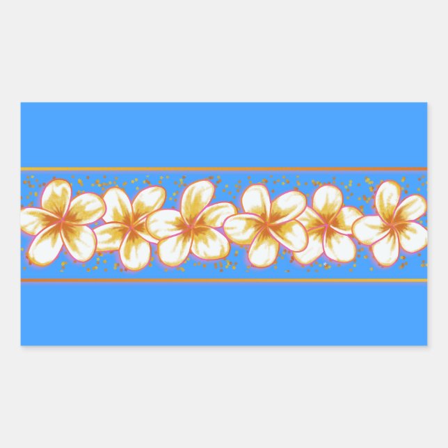 Sticker Rectangulaire plumérie (Devant)
