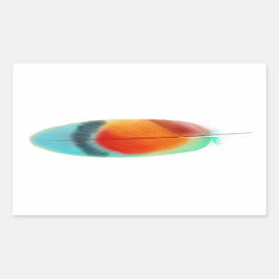 Sticker Rectangulaire Plumes