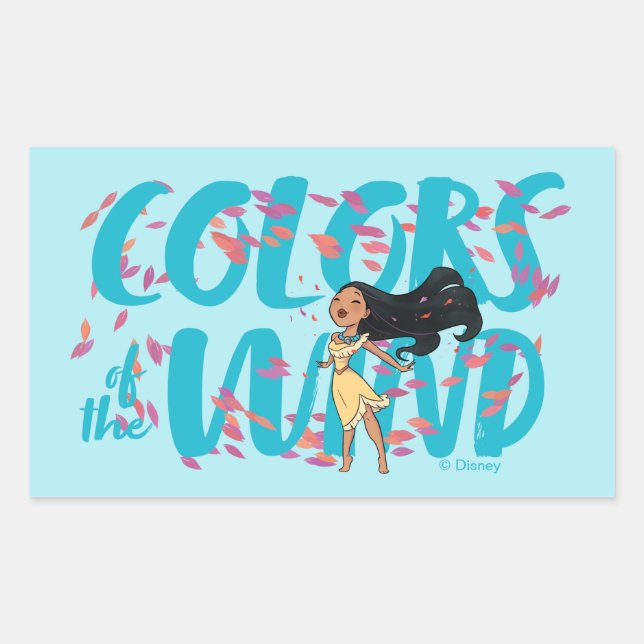 Sticker Rectangulaire Pocahontas | Couleurs du vent (Devant)