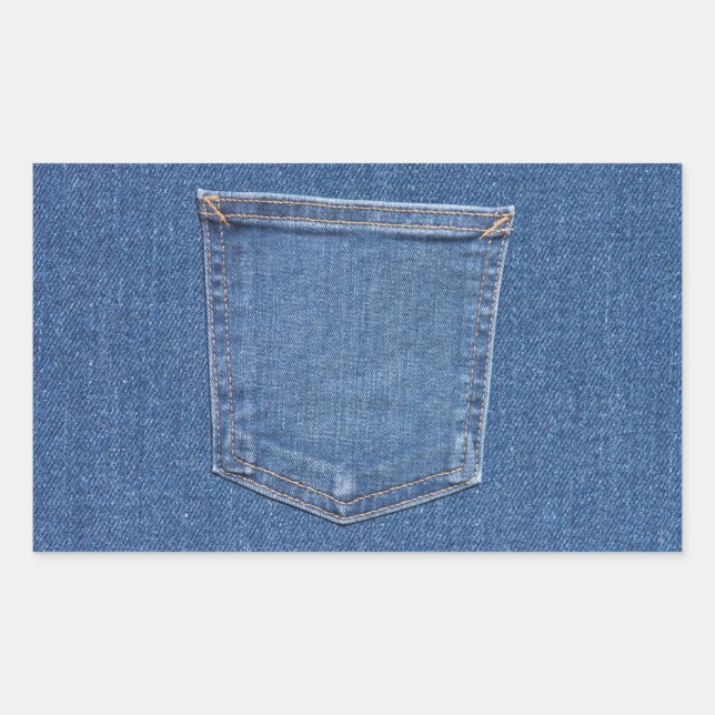 Sticker Rectangulaire Poche en tissu d'origine (Devant)