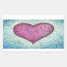 Pointillisme du coeur rose moderne