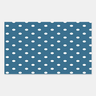 Sticker Rectangulaire Pois turquoises