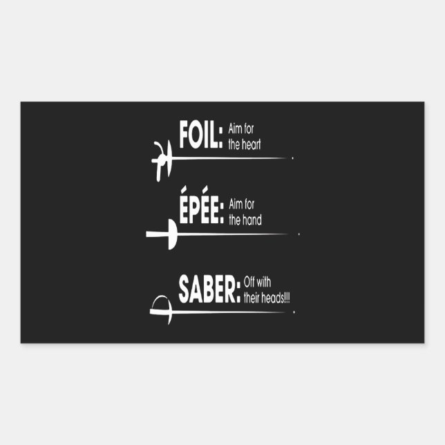 Sticker Rectangulaire Poison de Fencing | I Always Win All Match (Devant)