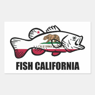 Sticker Rectangulaire Poisson Bar de Californie
