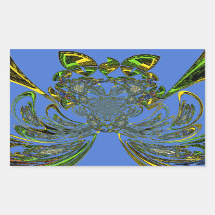 Sticker Rectangulaire Poisson de plumes